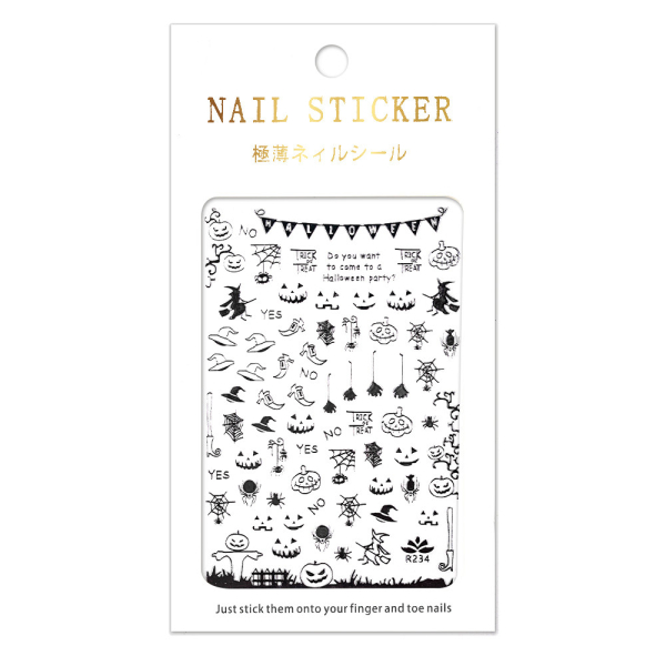 Nail Art Sticker Silber Halloween